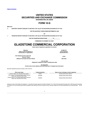 Thumbnail Gladstone Commercial 10-Q Quarterly Report FY2020 