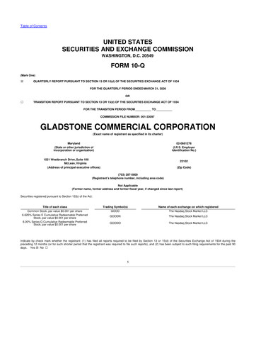 Thumbnail Gladstone Commercial 10-Q Quarterly Report FY 