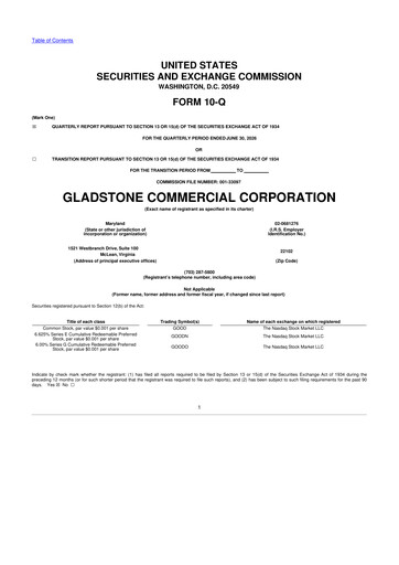 Miniature Gladstone Commercial 10-Q Rapport trimestriel 2026 
