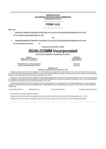 Vorschaubild QUALCOMM 10-Q Quartalsbericht 2011 