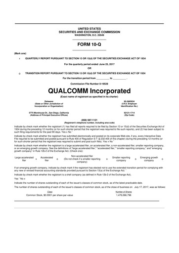 Vorschaubild QUALCOMM 10-Q Quartalsbericht 2017 