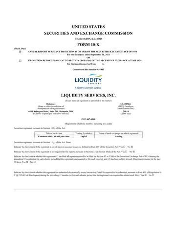 Thumbnail Liquidity Services
 10-K Annual Report 2021