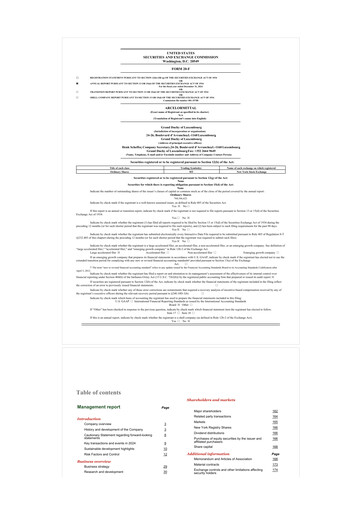 Thumbnail ArcelorMittal 20-F Annual Report 2024