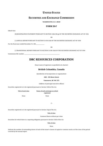 Thumbnail New Gold 20-F Annual Report 