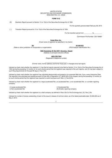 Thumbnail Relmada Therapeutics 10-Q Quarterly Report FY2013 
