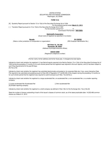 Thumbnail OptimizeRx 10-Q Quarterly Report FY2013 