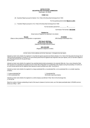 Miniature CleanSpark 10-Q Rapport trimestriel 2015 