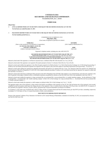 Thumbnail Nelnet 10-K Annual Report 2011