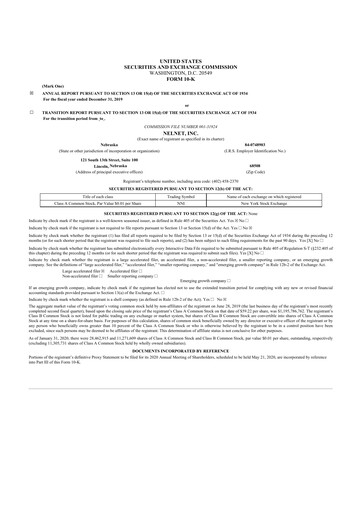 Thumbnail Nelnet 10-K Annual Report 2019