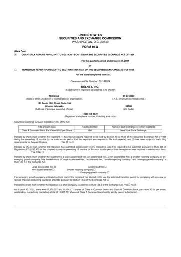 Thumbnail Nelnet 10-Q Quarterly Report FY2021 