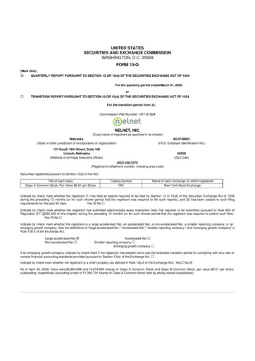 Thumbnail Nelnet 10-Q Quarterly Report FY2022 
