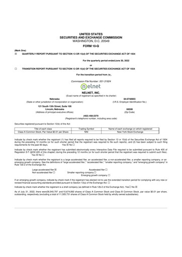 Thumbnail Nelnet 10-Q Quarterly Report FY2022 