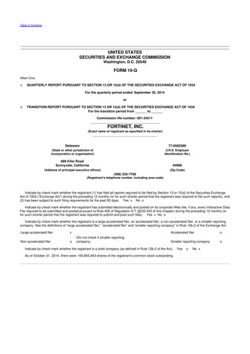 Vorschaubild Fortinet 10-Q Quartalsbericht 2014 