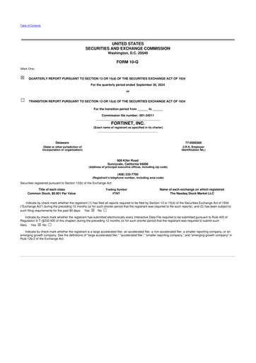 Vorschaubild Fortinet 10-Q Quartalsbericht 2024 