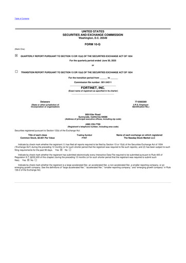 Vorschaubild Fortinet 10-Q Quartalsbericht 2025 