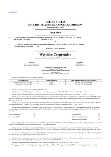 Thumbnail Westlake Corporation
 10-K Annual Report 2024