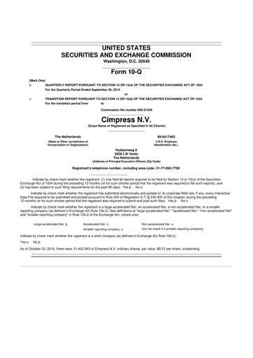 Thumbnail Cimpress 10-Q Quarterly Report FY2016 