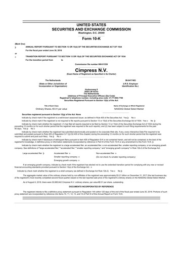 Thumbnail Cimpress 10-K Annual Report 2018