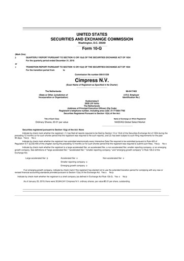 Thumbnail Cimpress 10-Q Quarterly Report FY2019 