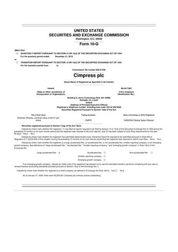 Thumbnail Cimpress 10-Q Quarterly Report FY2020 