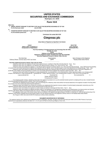 Thumbnail Cimpress 10-K Annual Report 2026