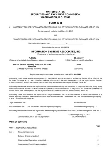 Vorschaubild Duos Technologies Group 10-Q Quartalsbericht 2012 