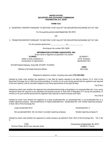 Vorschaubild Duos Technologies Group 10-Q Quartalsbericht 2012 