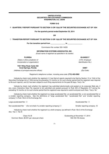 Vorschaubild Duos Technologies Group 10-Q Quartalsbericht 2014 