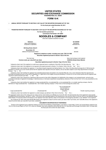 Thumbnail Noodles & Company 10-K Annual Report 2015