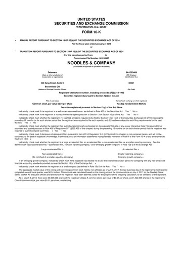 Thumbnail Noodles & Company 10-K Annual Report 2017