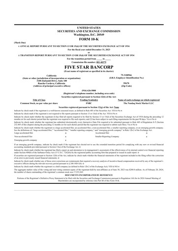 Thumbnail Five Star Bancorp 10-K Annual Report 2023