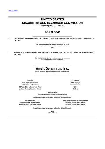Thumbnail AngioDynamics 10-Q Quarterly Report FY2016 