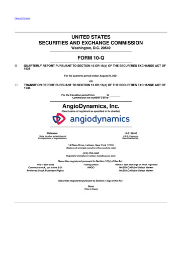 Thumbnail AngioDynamics 10-Q Quarterly Report FY2022 