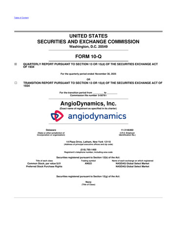 Thumbnail AngioDynamics 10-Q Quarterly Report FY2026 
