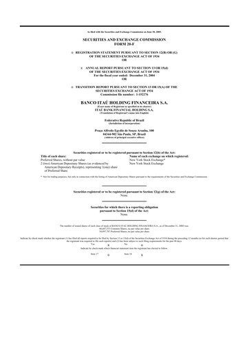 Thumbnail Itaú Unibanco
 20-F Annual Report 