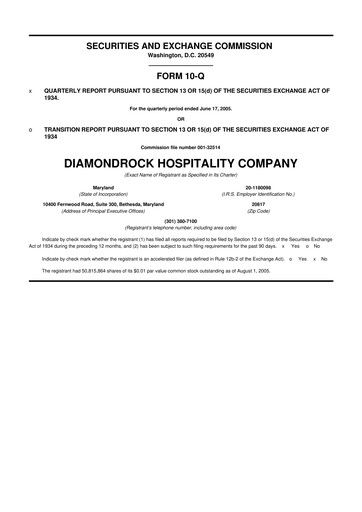 Vorschaubild Diamondrock Hospitality Company 10-Q Quartalsbericht  