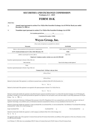 Thumbnail Weyco Group 10-K Annual Report 