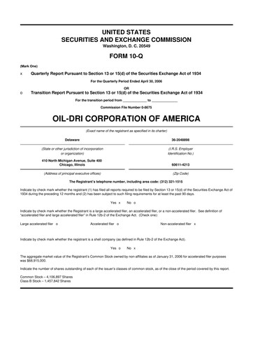 Thumbnail Oil-Dri Corporation Of America
 10-Q Quarterly Report FY 
