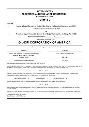 Thumbnail Oil-Dri Corporation Of America
 10-Q Quarterly Report FY 