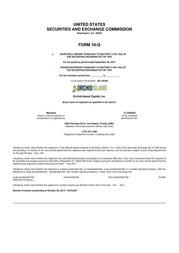 Thumbnail Orchid Island Capital
 10-Q Quarterly Report FY2014 