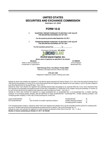 Thumbnail Orchid Island Capital
 10-Q Quarterly Report FY2017 