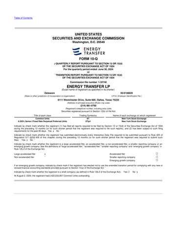 Thumbnail Energy Transfer LP
 10-Q Quarterly Report FY2024 
