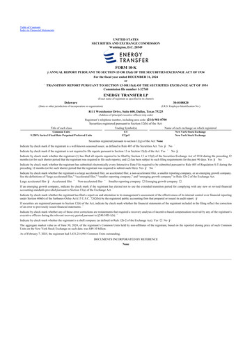 Thumbnail Energy Transfer LP
 10-K Annual Report 2024