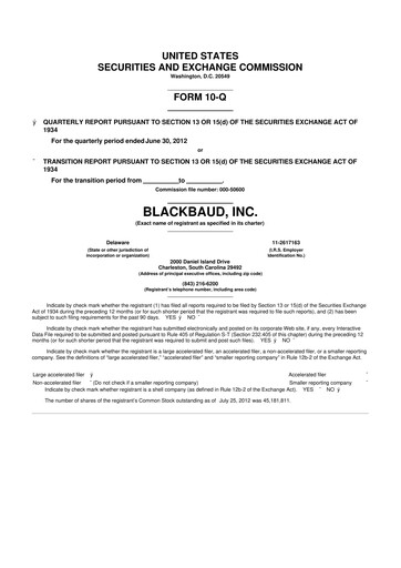 Thumbnail Blackbaud 10-Q Quarterly Report FY2012 