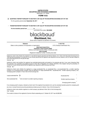 Thumbnail Blackbaud 10-Q Quarterly Report FY2017 