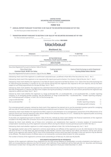 Thumbnail Blackbaud 10-K Annual Report 2024