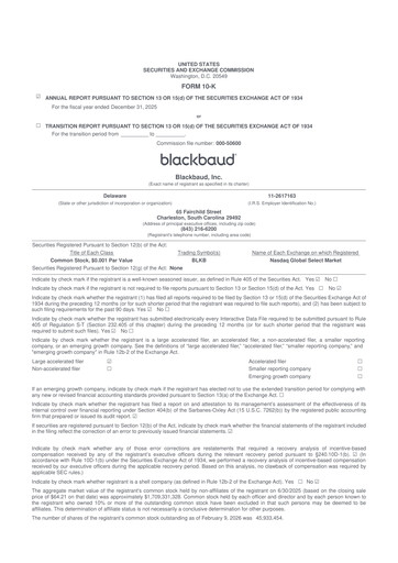 Thumbnail Blackbaud 10-K Annual Report 2025