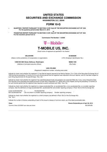 Thumbnail T-Mobile US 10-Q Quarterly Report FY2014 