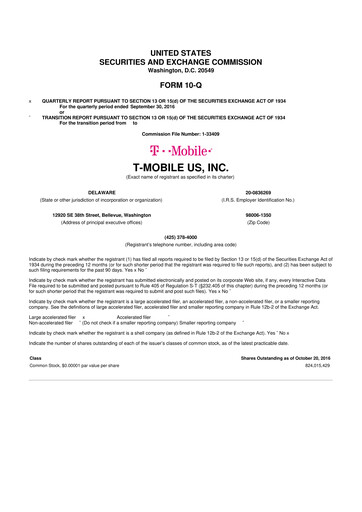 Thumbnail T-Mobile US 10-Q Quarterly Report FY2016 