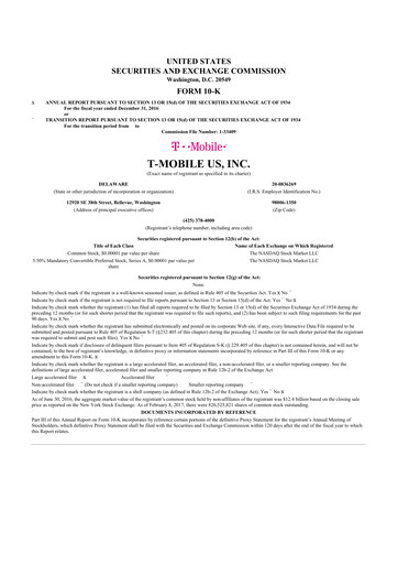 Vorschaubild T-Mobile US 10-K Jahresbericht 2016